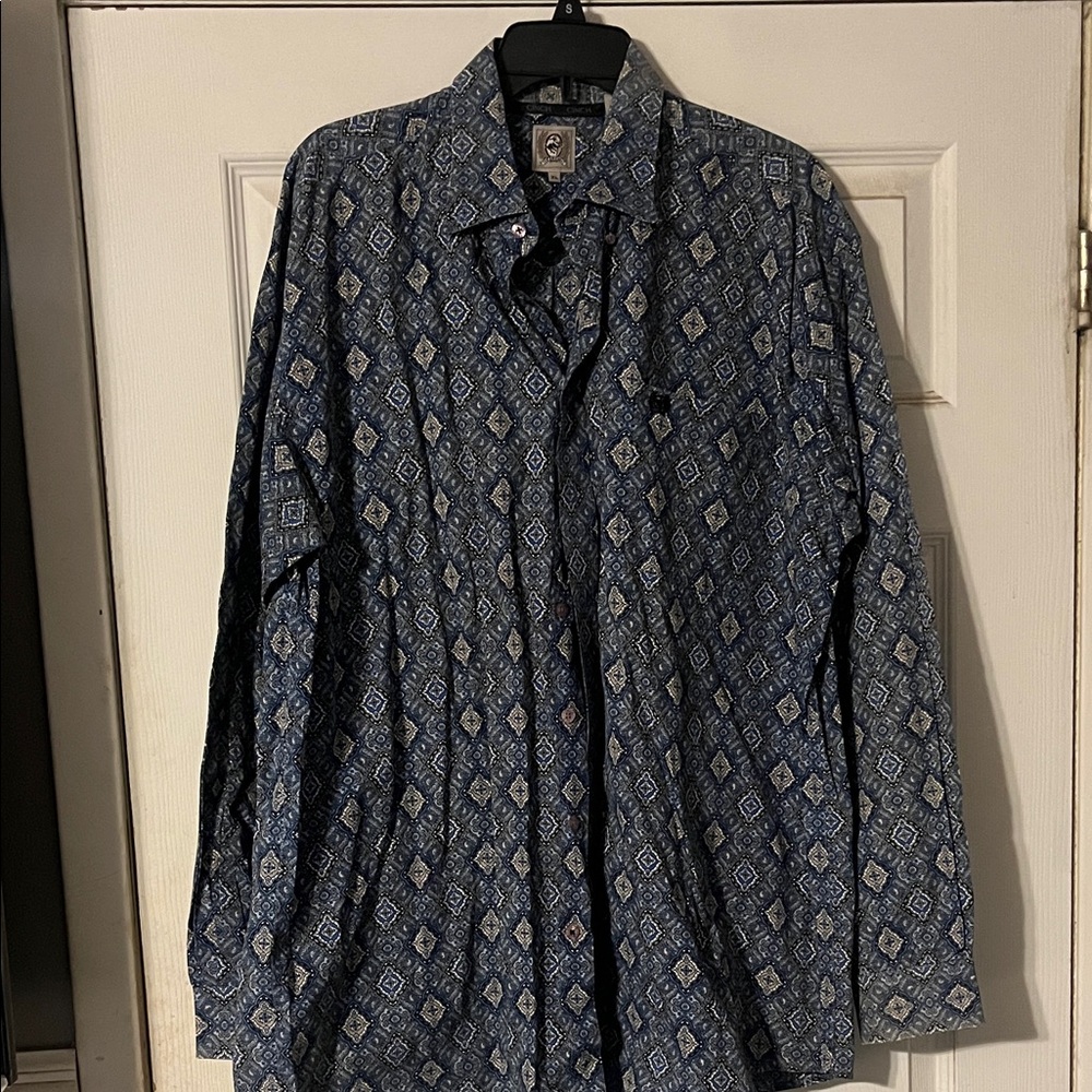 Cinch Men's Navy Diamond Pattern Jacket